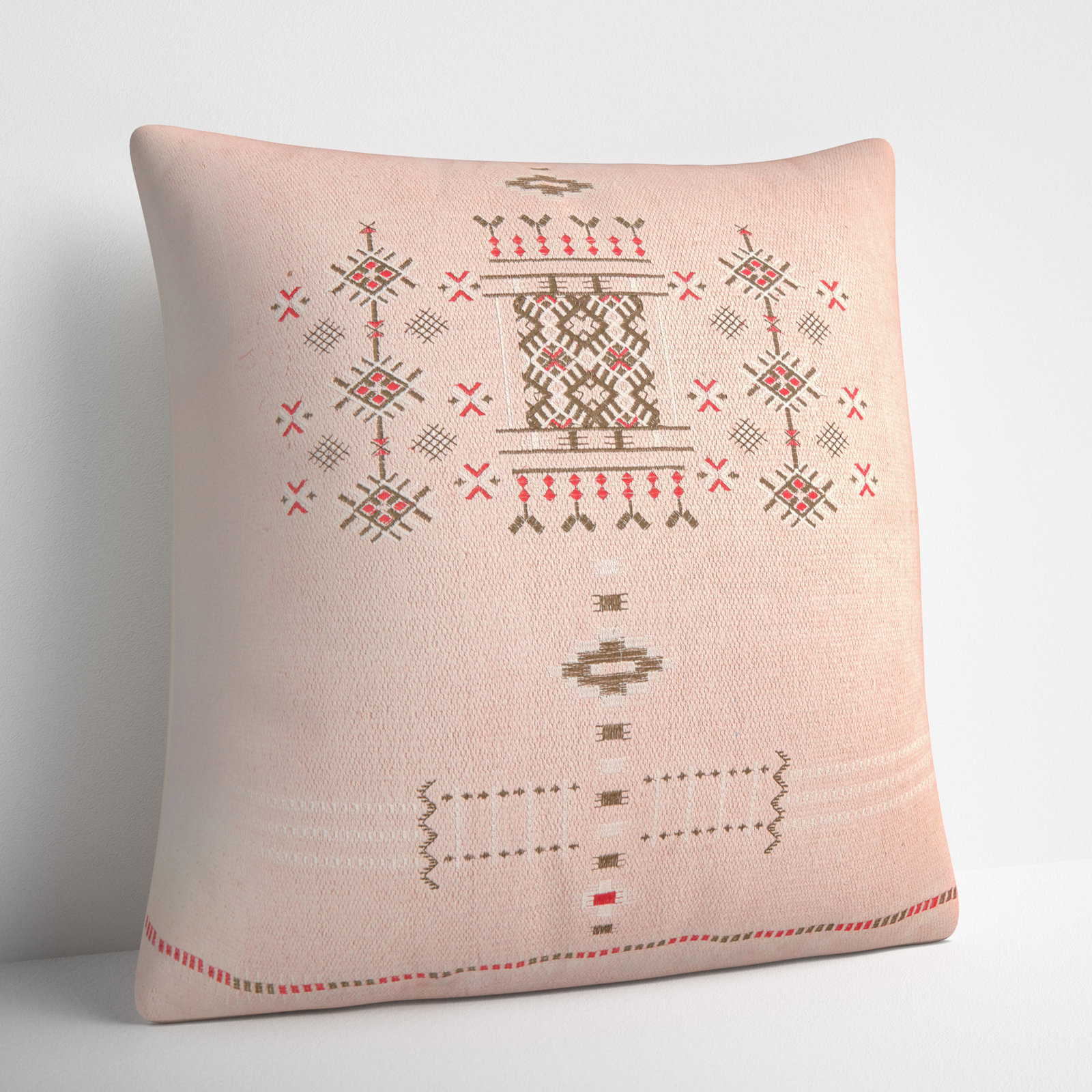 Mikes Embroidered Throw Pillow, No Fill