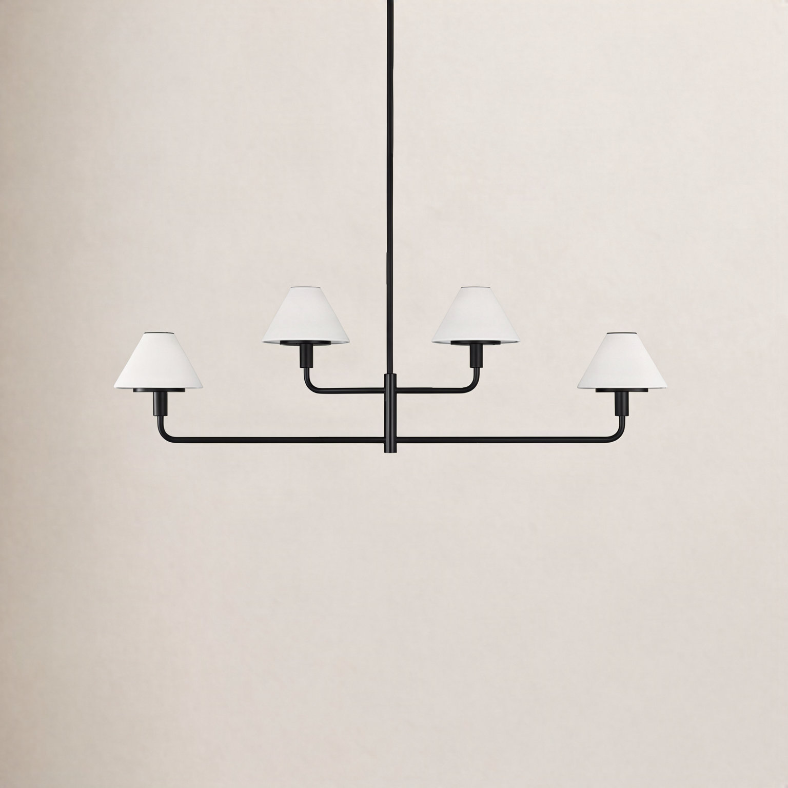 Kristin 4-Light Chandelier, Midnight Black