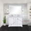 Meuble-lavabo double blanc 48 po X P 22 po D