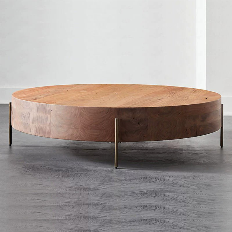 Solid wood coffee table - eco-friendly, sturdy, 13.77" H x 27.55" L x 27.55" W