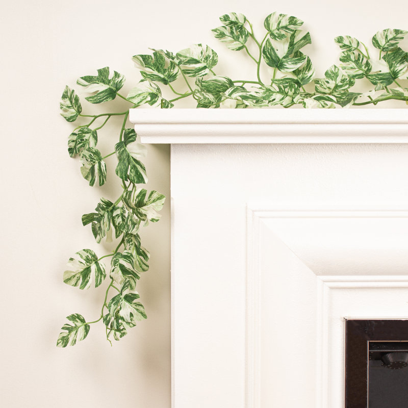 190cm Faux Variegated Monstera Garland Pack