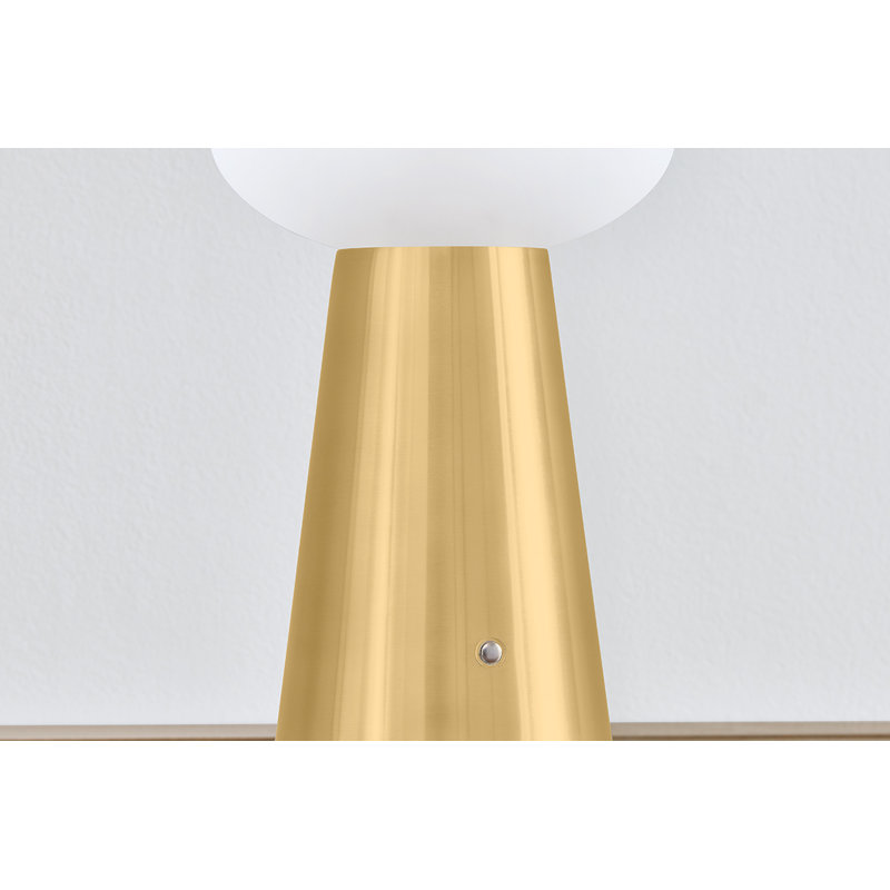 Cashel Rechargeable Table Lamp in Aged Brass