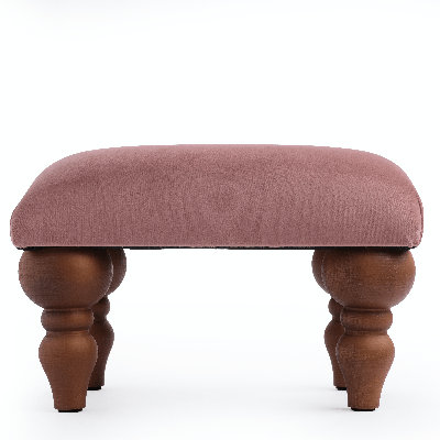 Gregson 38cm Wide Velvet Rectangle Footstool Ottoman