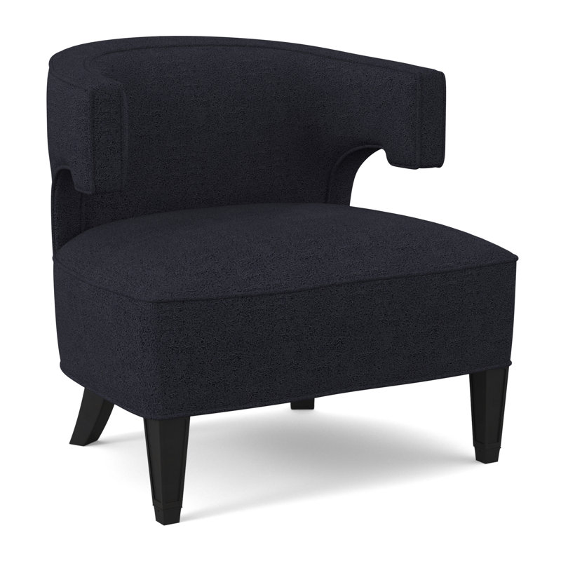 Chaise Laurel, Espresso, 100 % polyester bleu marine Venise