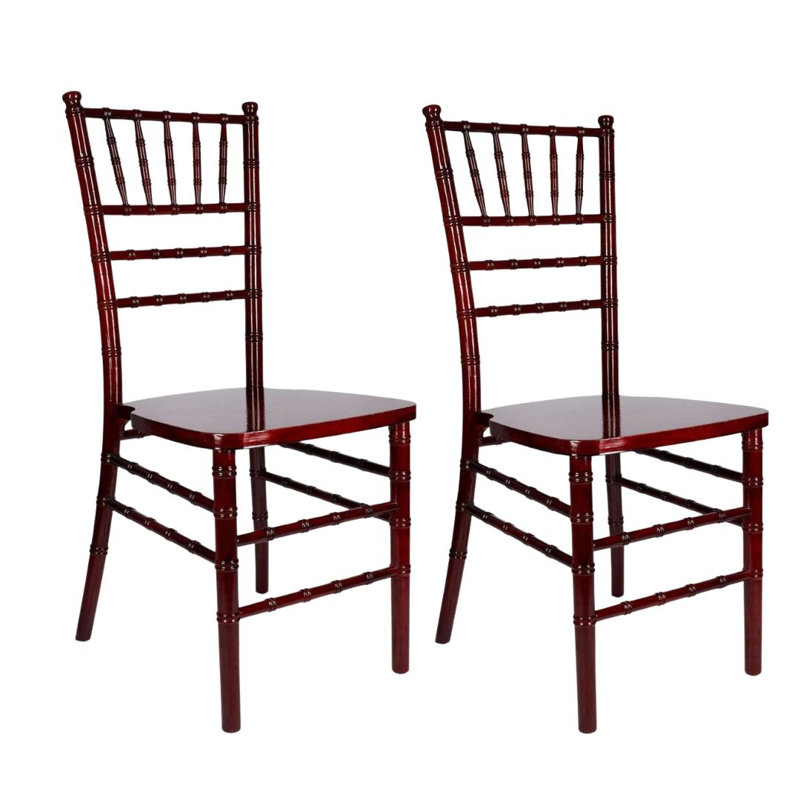 Ensemble de 2 chaises ToughWood Chiavari par Chivari, Acajou, 2