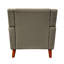 Fauteuil de style Mid-Century moderne avec surpiqûres gaufrées, fauteuil de construction confortable pour la chambre à coucher, revêtement en tissu, panneaux latéraux