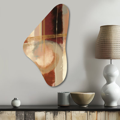 Chrysanne - Abstract Boomerang Shape Asymmetric Metal Wall Art