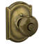 Plymouth Knob with Camelot Trim Bed and Bath Lock-29647800