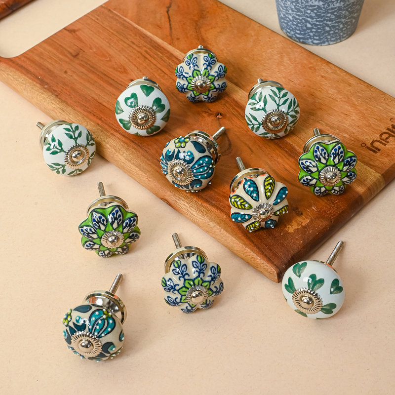 Oversized Ceramic Garden 1.6" Diameter Round Mushroom Multipack
