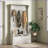 Hall Tree with Storage Bench, 3-in-1 Entryway Organizer with 5-Hook Coat Rack &amp; Shoe Storage, Distressed White | MDF | Coat Racks-385203740