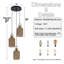 Luminaire suspendu en rotin 3 lumières Boho-570491297