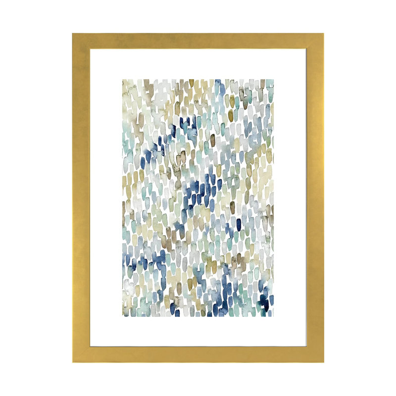 «River Wavelet I» par Grace Popp - reproduction d'art, Blanc, H 24 po x l 16 po x P 1 po, Papier encadré doré