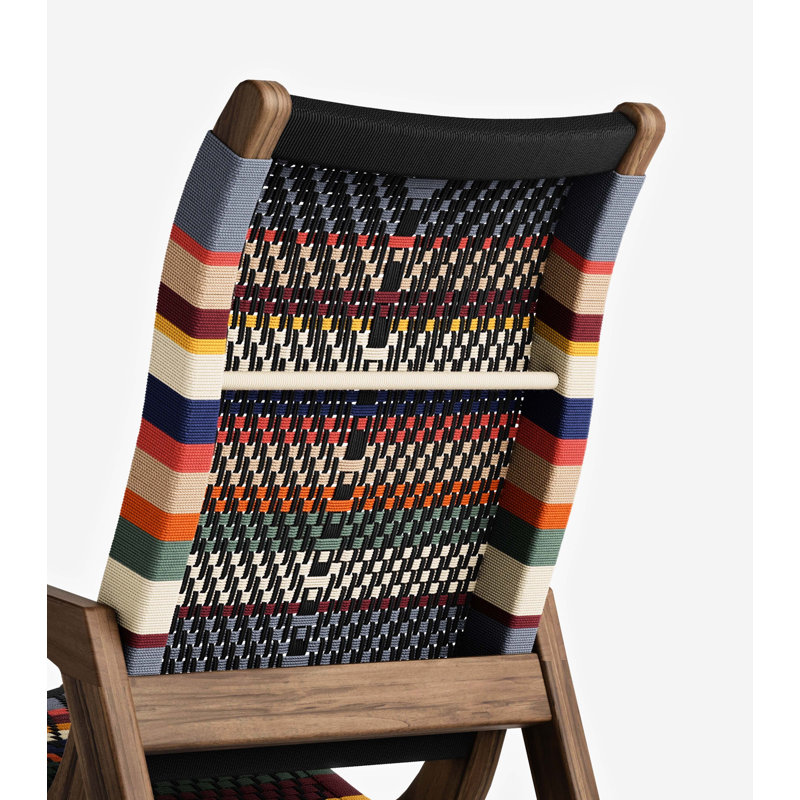 Chaise berçante Amador, Motif San Geronimo, Black