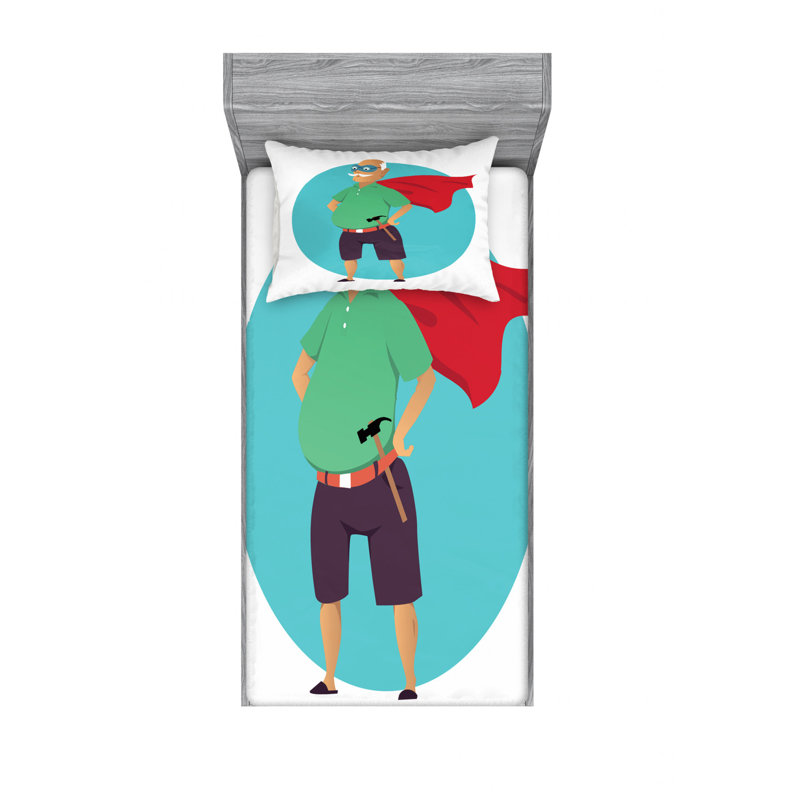 Ensemble de draps grand-père, Ensemble de draps pour lit simple TG avec drap-hou