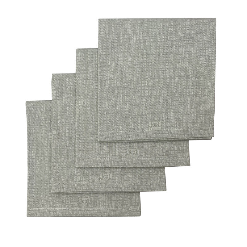 Occidente Cotton Square Napkin, Silver Mist