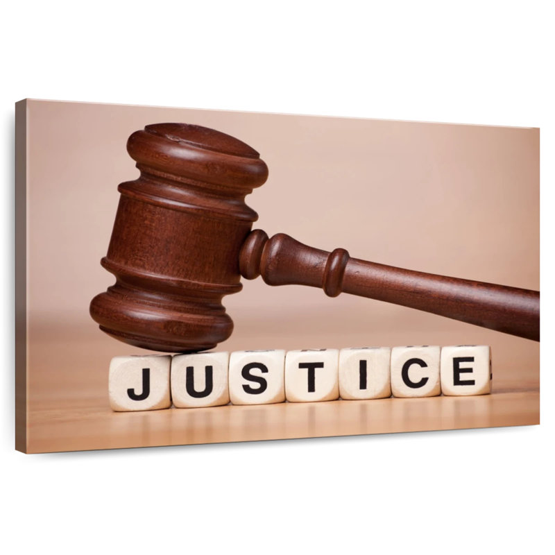 Alcaraz Justice Letter Cubes, 24" H x 36" W