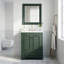 Meuble-lavabo autoportant moderne de 24 po avec lavabo en céramique, portes à fermeture douce et poignées en métal doré-130910293-131135456