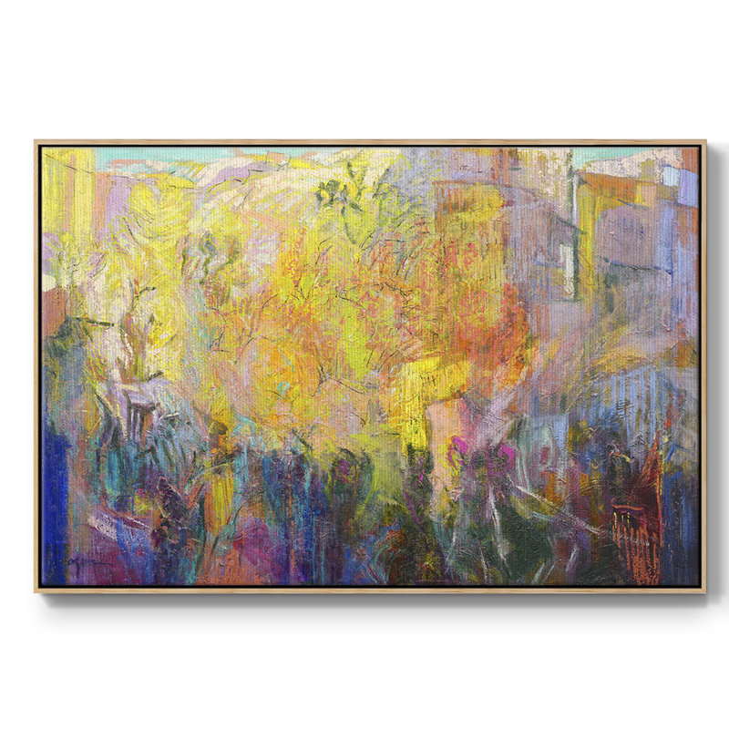 Incantanta " Incantanta ", 17" H x 25" W x 2" D, Natural Wood Framed Canvas
