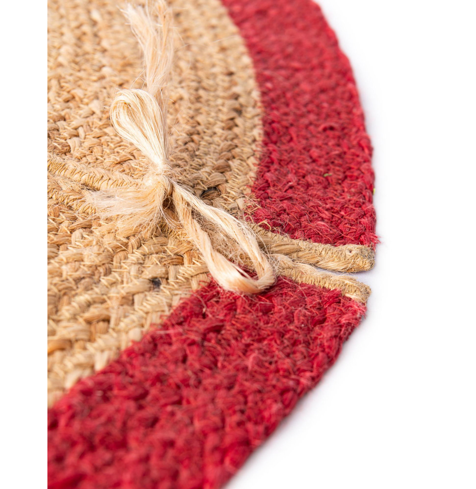 Burlap Tree Skirt, Beige, Round 5'1"