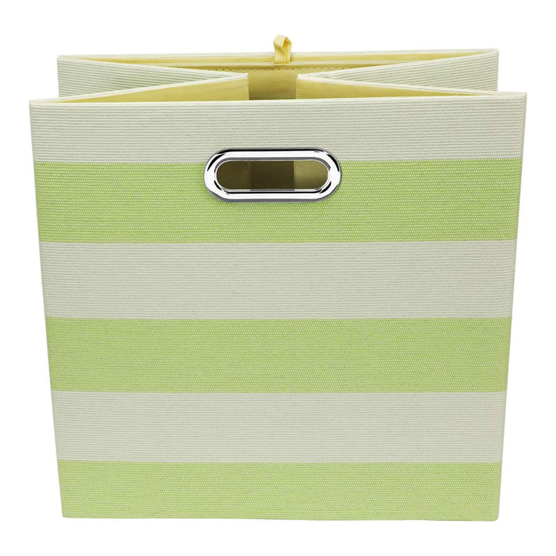 Posprica Fabric Bin, 13" x 13" x 13", Green