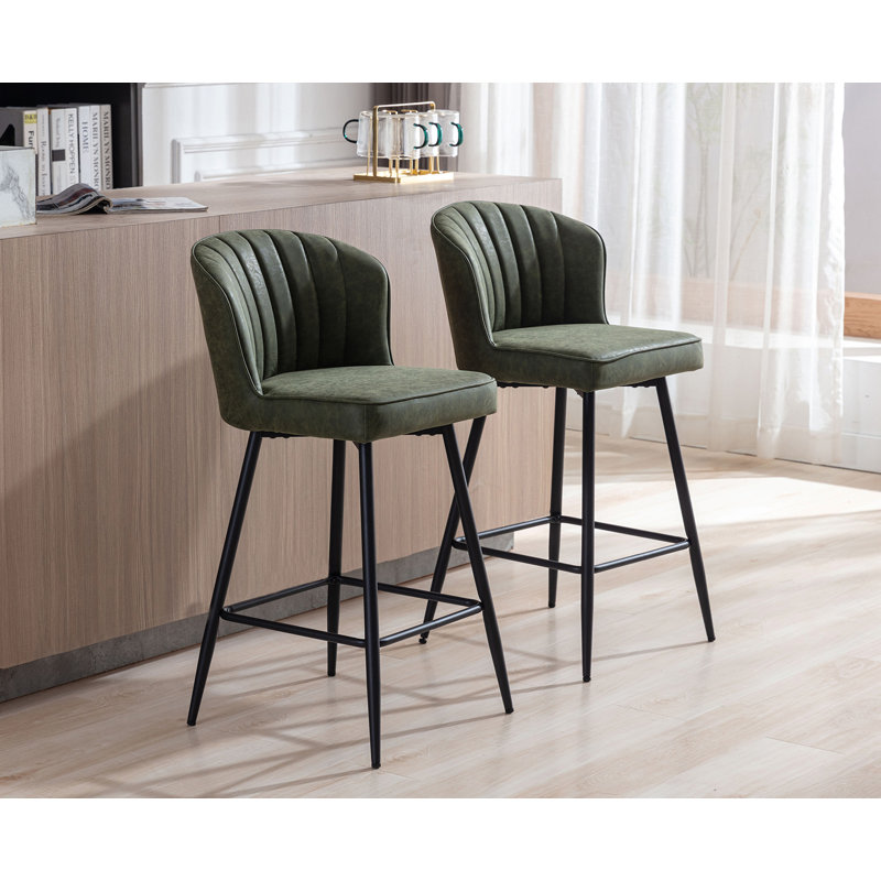 Azarria 25.5'' Counter Stool, Green