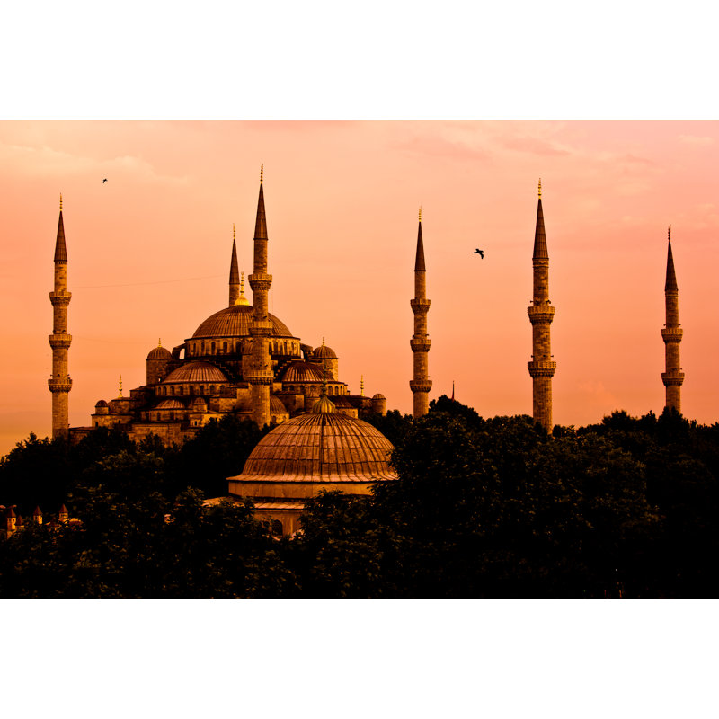 The Blue Mosque - Wrapped Canvas Print, 30cm H x 46cm W