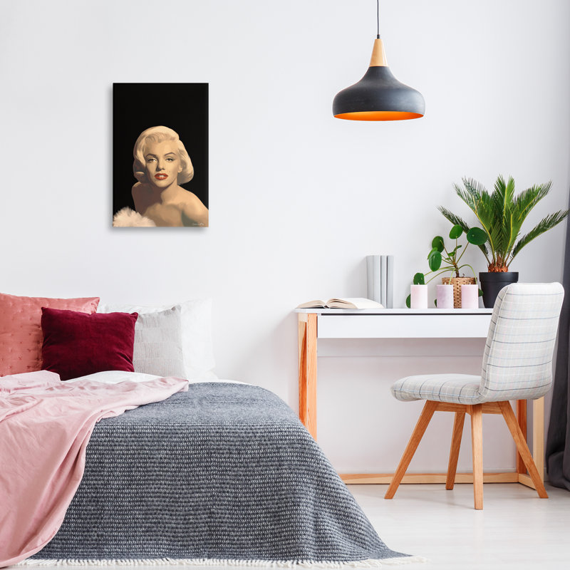 Art mural classique sur toile noire, design par Jadei, H 24 po x l 16 po
