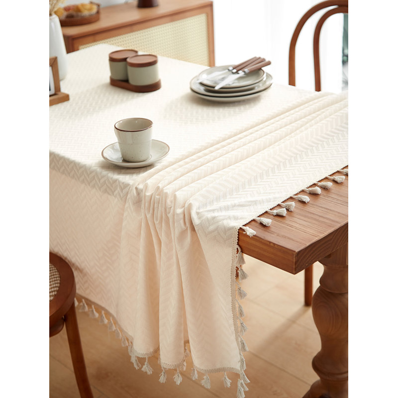 Dust-Proof and Heat-Resistant Geometric Tablecloth, 118" L