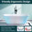 67'' W,83 GALLONS Freestanding Acrylic Soaking  Bathtub With Drain And Overflow Holes