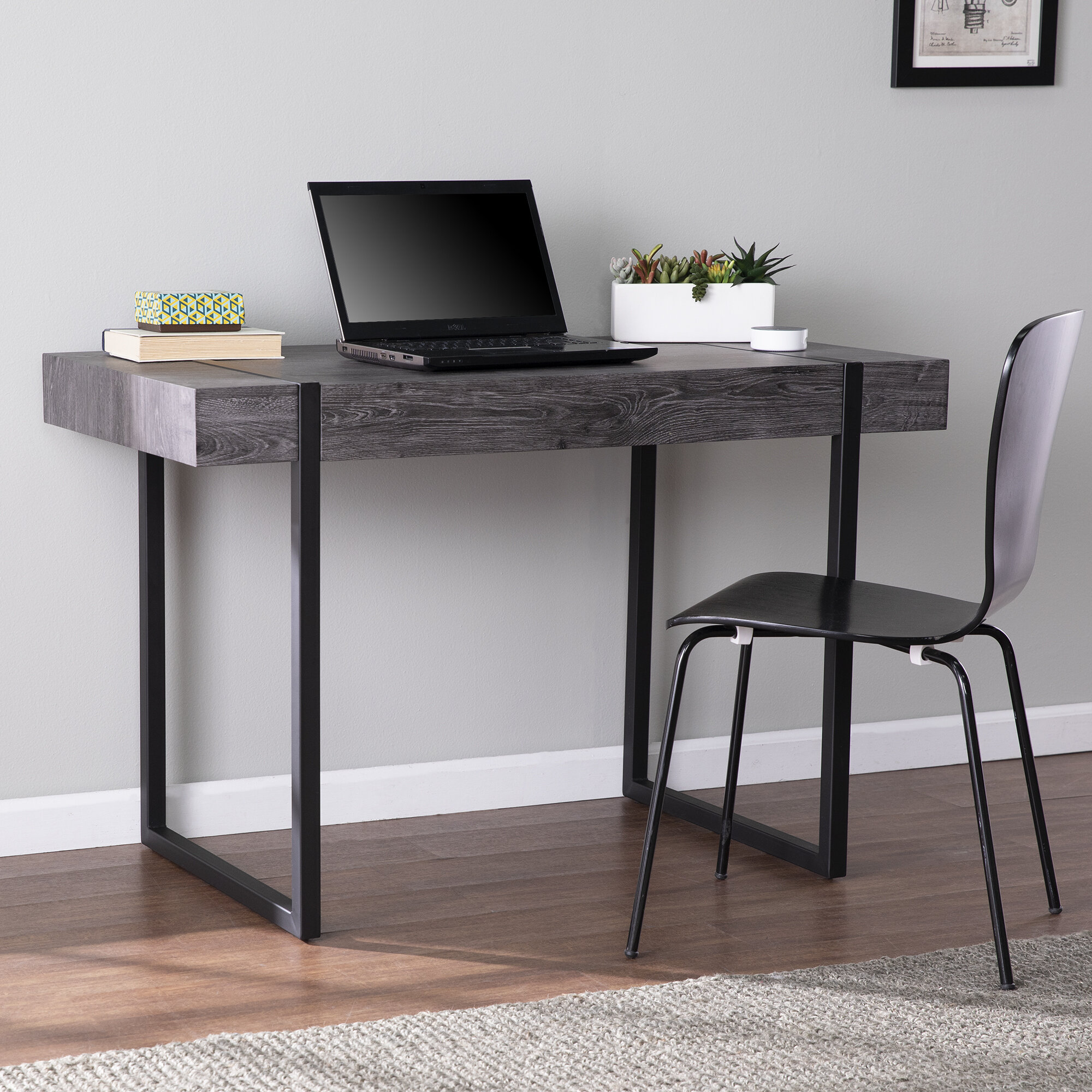 17 Stories Metal Base Writing Desk | Wayfair