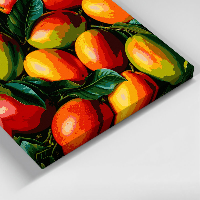 «Fruit Mango», art mural sur toile vert Tommy Atkins, H 11 po x l 14 po
