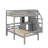 Twin Size Loft Bed With Desk, Shelves And Drawers-147244036