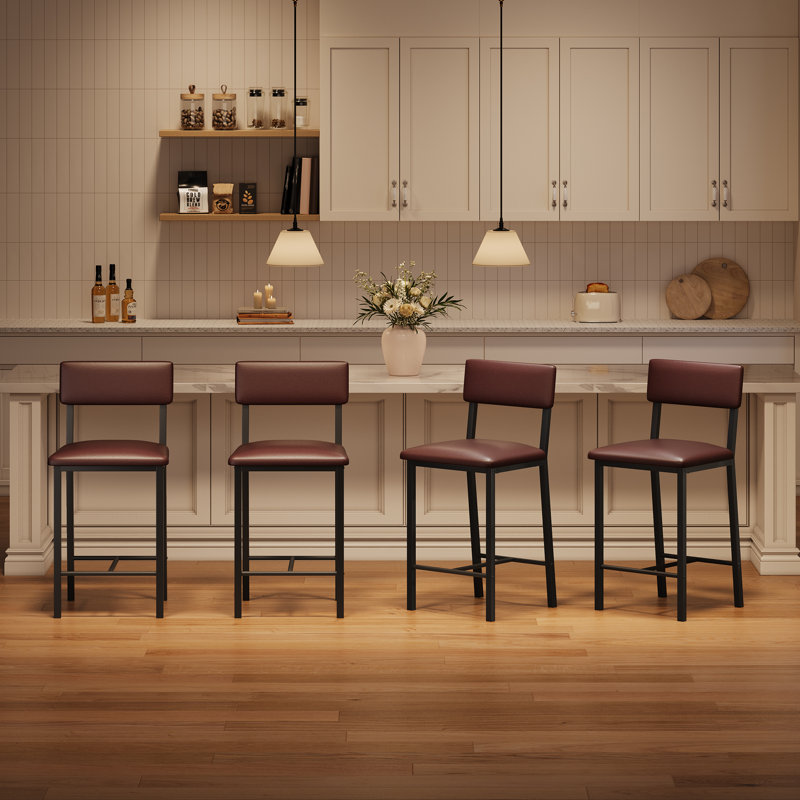 Faux Leather Accent Chair, Brown 