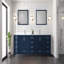 Ensemble de meuble-lavabo double l 84 po x P 22 po avec comptoir en quartz blanc et robinet-981737953-981737954