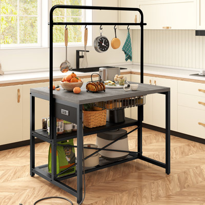 Îlot de cuisine avec rangement 46 po