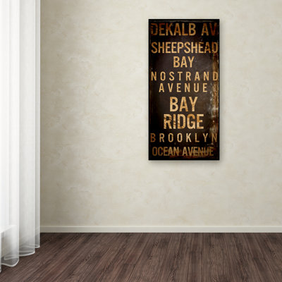 "Jadaya" Brooklyn II "par Color Bakery, art textuel sur toile tendue