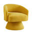 Fauteuil demi-tonneau pivotant moderne et élégant avec velours rembourré, chaises d'appoint rondes pour divers espaces intérieurs
