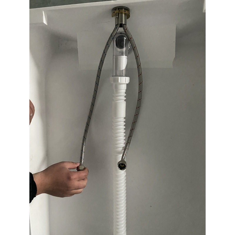 Lavabo de salle de bain rectangulaire sur pied 33,5 po Wetstone