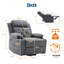 Power Lift Recliner Chair with Massage & Heating, Oversized PU Leather Lift Chair with Cup Holders & Side Pockets-2015174001