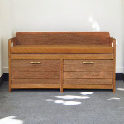 Naco Leather Upholstered Storage Bench
