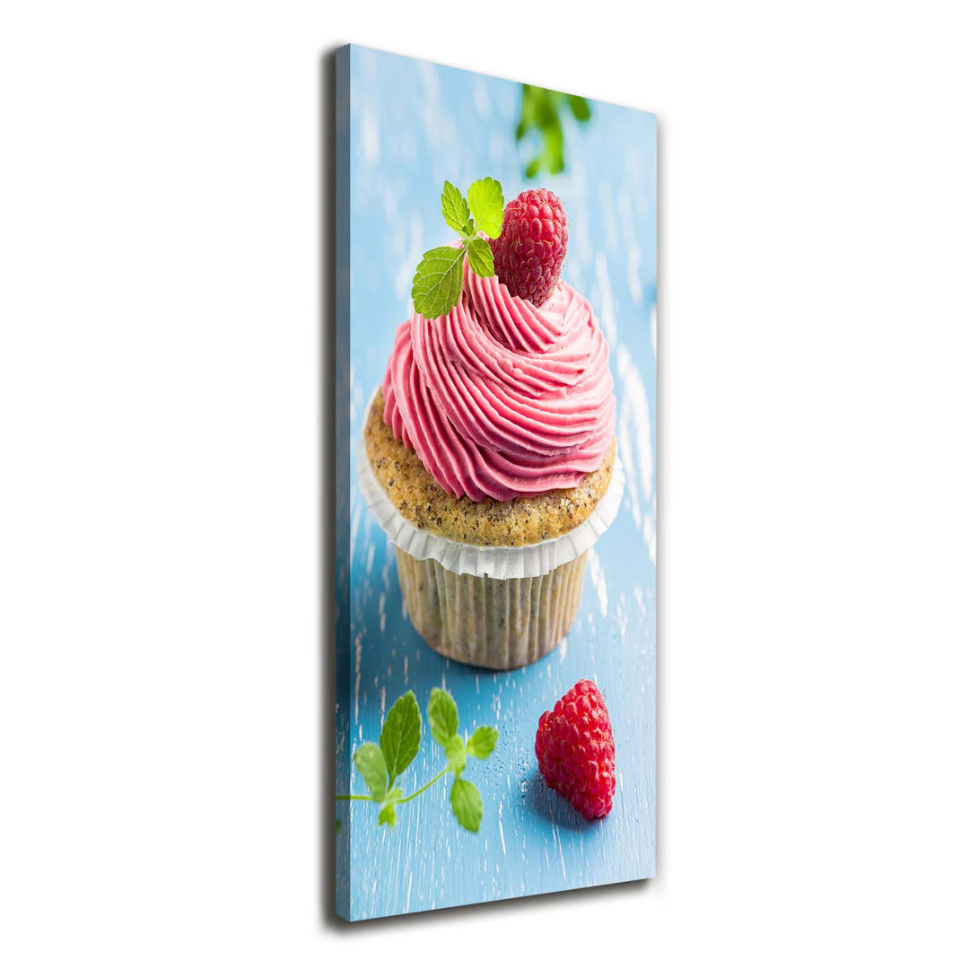 Himbeer-Cupcake - Kunstdrucke auf Leinwand - Wrapped Canvas