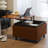 23.62"Brown Solid Wood Boxwood Coffee Table