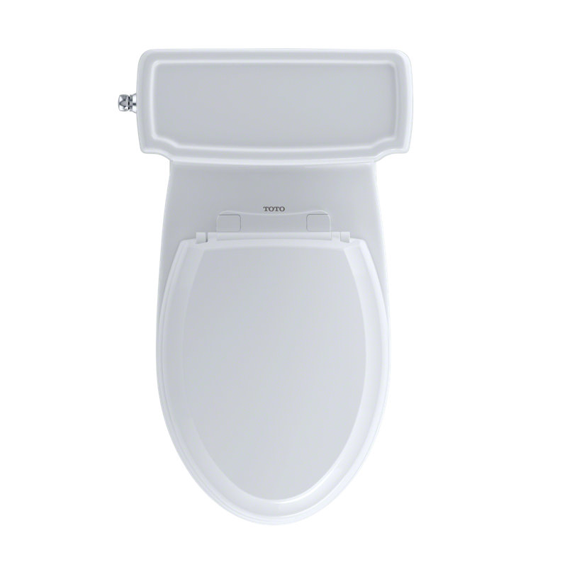 Guinevere® ADA Compliant 1.28 GPF Elongated One-Piece Toilet with SanaGloss Glazing, Cotton