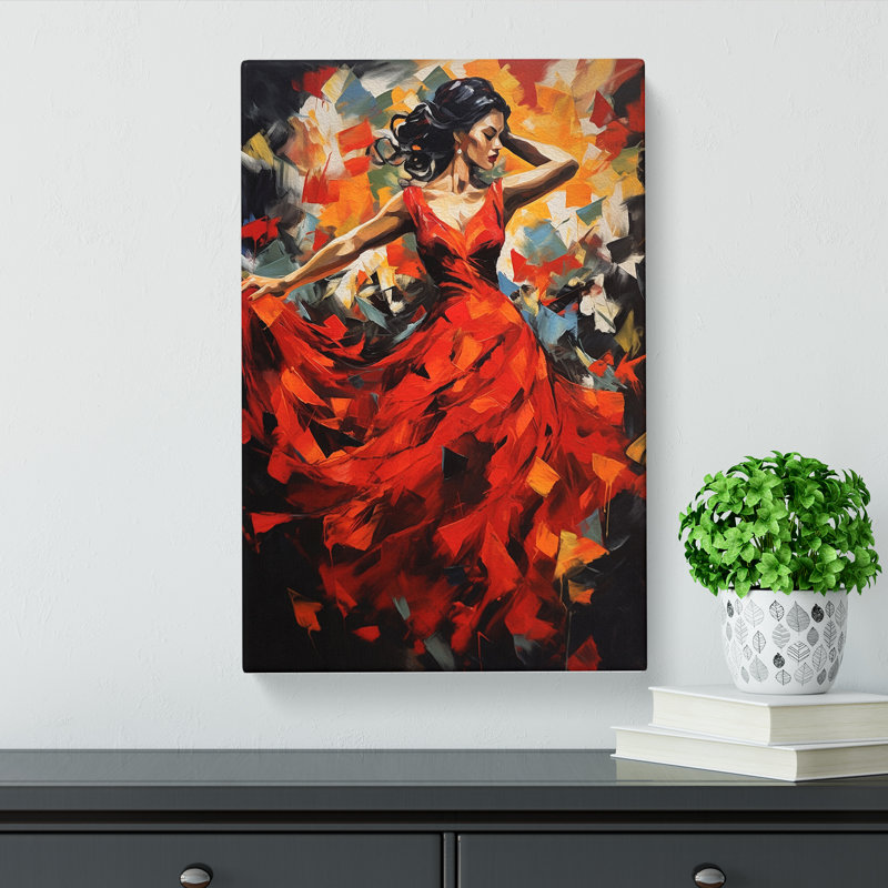 Flamenco Dancer Dadaism - No Frame Print, 60cm H x 40cm W x 3cm D