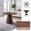 Ensemble de table de salle à manger 45,2 po brun noyer moderne avec chaises rembourrées-31653539
