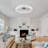 Indoor Flush Mount Ceiling Fan With LED Light And Remote Control-114247825