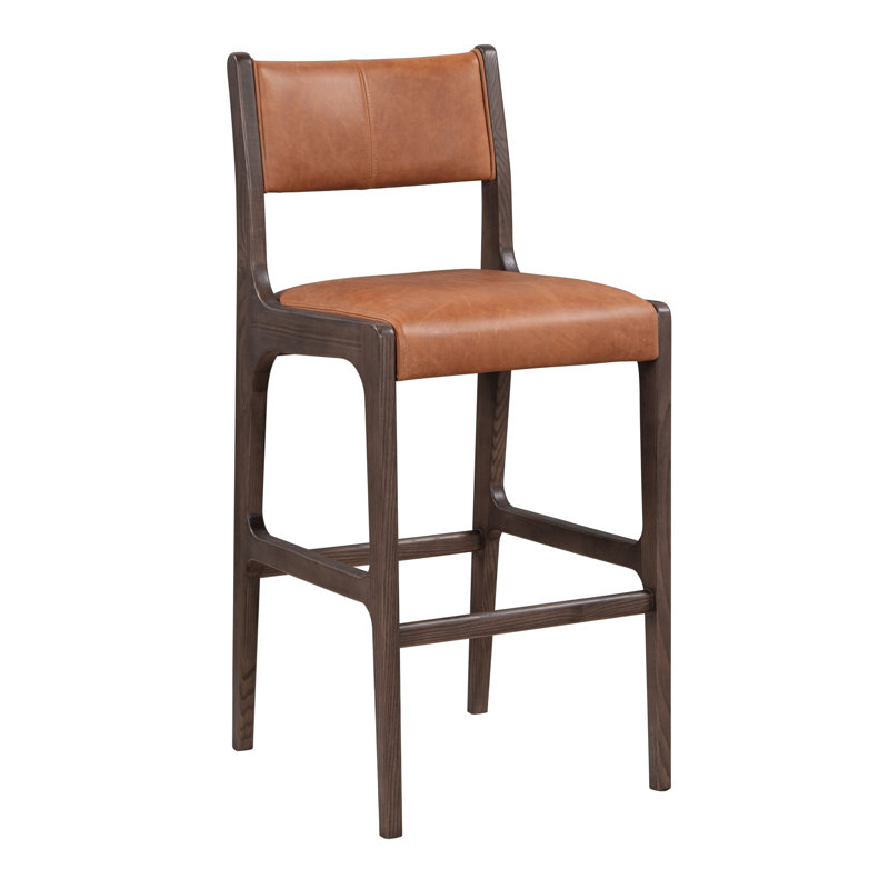 Wayne Leather Stool, Bar Stool (30" Seat Height)