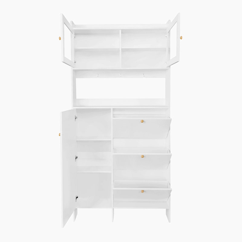 Phillys Shoe Storage Cabinet, White