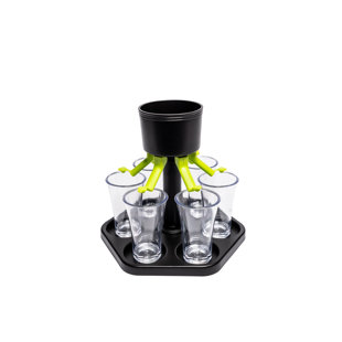 Ensemble de distributeur et de verseur de boissons alcoolisées Brethauer-Downing avec bouchons individuels