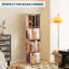 Bibliothèque rotative - Étagère de rangement en bois à 4 niveaux avec étagère de rangement à 360 degrés pour bibliothèque-1558778779